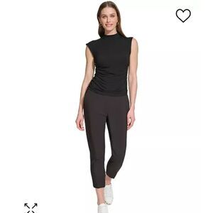 Banana Republic Cap Sleeve Roll Neck Black Sweater Sz XSMALL
